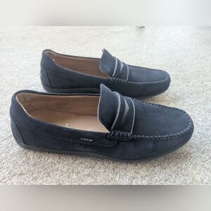 Geox Men's Dark Blue Suede Loafers